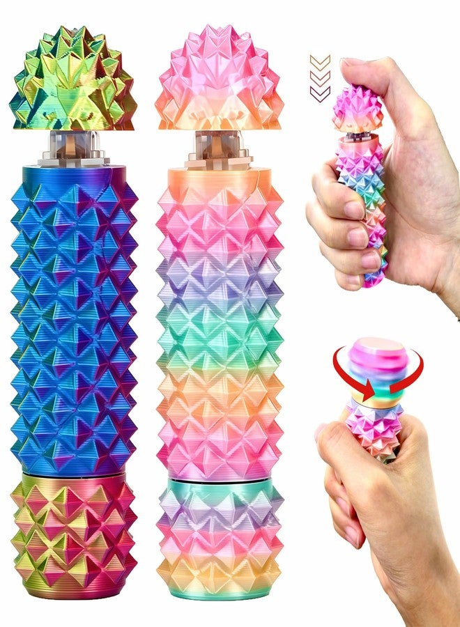 emeqzoa Valentines Day Gifts for Him or Her 2pcs Little Ouchies Pain Stim Fidget Toy with Rotating/Spiky/Click-Press, 3-in-1 Sensory Toy for Anxiety Relief Skin Picking, Novelty Relief Stress Gift for Friend - Image 1